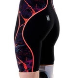 Speedo - Women's Fastskin LZR Pure Intent 2.0 Openback Kneeskin - Black/Black Ember/Flare Ml