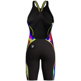 Speedo - Women's Fastskin LZR Pure Intent 2.0 Openback Kneeskin - Black/Molten Blur/Hyper Yellow