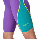 Speedo - Women's Fastskin LZR Pure Intent 2.0 Openback Kneeskin - Galaxy Grape/Mayan Blue/Hyper Yellow