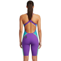 Speedo - Women's Fastskin LZR Pure Intent 2.0 Openback Kneeskin - Galaxy Grape/Mayan Blue/Hyper Yellow