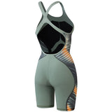 Speedo - Women's Fastskin LZR Pure Intent 2.0 Openback Kneeskin - Green/Orange