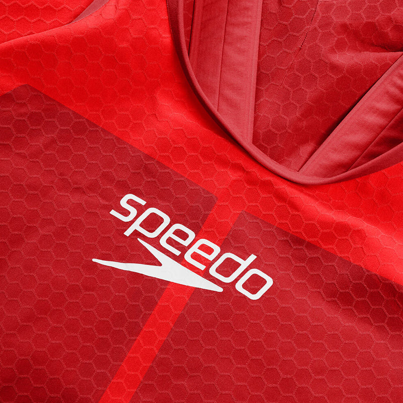Speedo - Women's Fastskin LZR Pure Intent 2.0 Openback Kneeskin - Red/White
