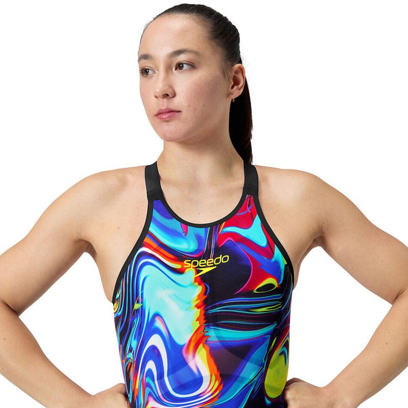 Speedo - Women's Fastskin LZR Pure Valor 2.0 Closedback Kneeskin - Black/Molten Blur