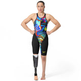 Speedo - Women's Fastskin LZR Pure Valor 2.0 Closedback Kneeskin - Black/Molten Blur