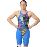 Speedo - Women's Fastskin LZR Pure Valor 2.0 Closedback Kneeskin - Dark Blue/Pink