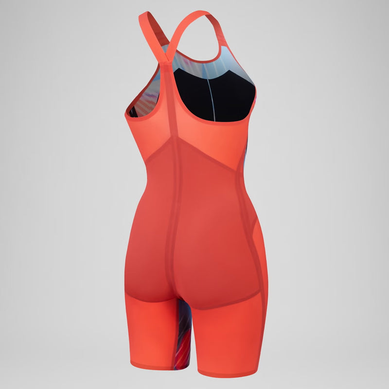 Speedo - Women's Fastskin LZR Pure Valor 2.0 Closedback Kneeskin - Flame Red/Blue