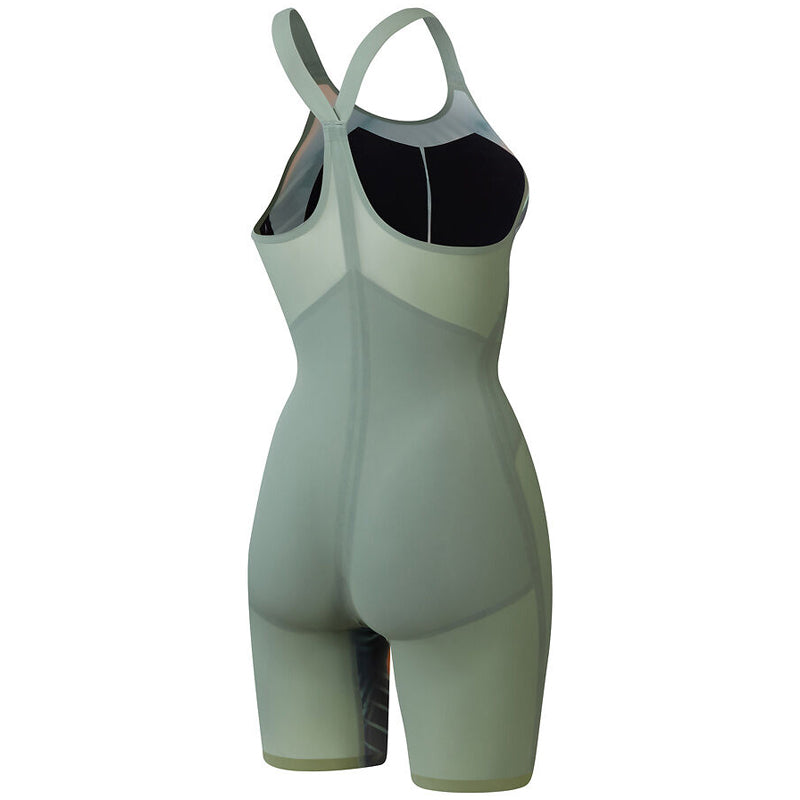 Speedo - Women's Fastskin LZR Pure Valor 2.0 Closedback Kneeskin - Green/Orange