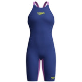 Speedo - Women's Fastskin LZR Pure Valor 2.0 Closedback Kneeskin - Noble Navy/Jelly