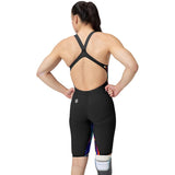 Speedo - Women's Fastskin LZR Pure Valor 2.0 Openback Kneeskin - Black/Molten Blur