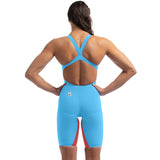 Speedo - Women's Fastskin LZR Pure Valor 2.0 Openback Kneeskin - Blue/Red