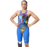 Speedo - Women's Fastskin LZR Pure Valor 2.0 Openback Kneeskin - Dark Blue/Pink