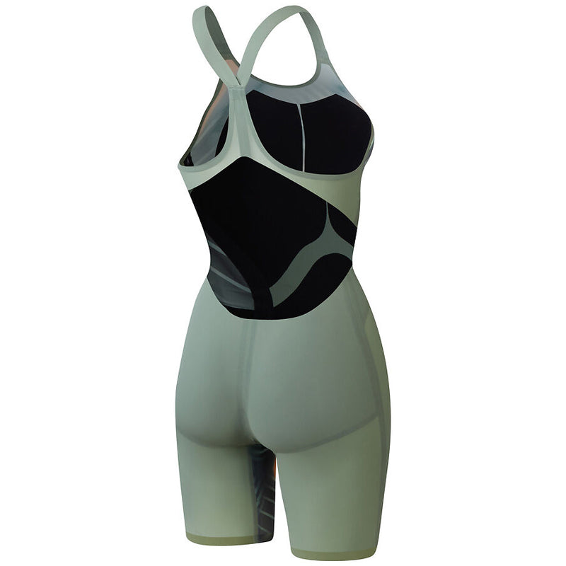 Speedo - Women's Fastskin LZR Pure Valor 2.0 Openback Kneeskin - Green/Orange