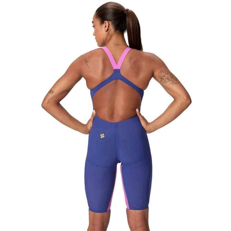 Speedo - Women's Fastskin LZR Pure Valor 2.0 Openback Kneeskin - Noble Navy/Jelly