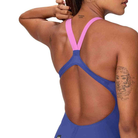 Speedo - Women's Fastskin LZR Pure Valor 2.0 Openback Kneeskin - Noble Navy/Jelly