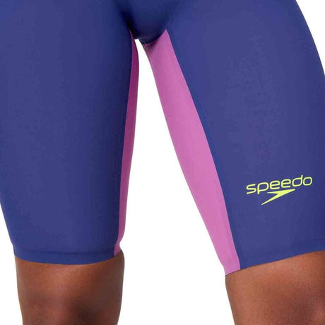 Speedo - Women's Fastskin LZR Pure Valor 2.0 Openback Kneeskin - Noble Navy/Jelly