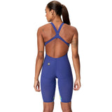 Speedo - Women's Fastskin LZR Pure Valor 2.0 Openback Kneeskin - Noble Navy/Morphosis