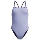 Speedo - Women's Solid Turnback Swimsuit - Bright Lavender