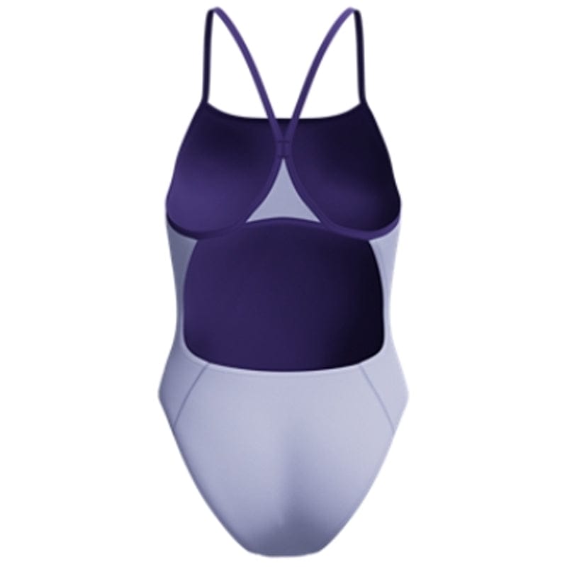 Speedo - Women's Solid Turnback Swimsuit - Bright Lavender