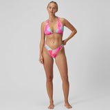 Speedo - Women's FLU3NTE Printed Convertible Bikini Top - Pink/Coral