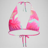 Speedo - Women's FLU3NTE Printed Convertible Bikini Top - Pink/Coral