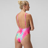 Speedo - Women's FLU3NTE Printed Convertible Swimsuit - Pink/Coral