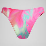 Speedo - Women's FLU3NTE Printed Scoop Bikini Bottom - Pink/Coral