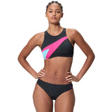 Speedo - Women's Hyperboom Butterfly Back Bikini Set - Anthracite/Margarita Pink