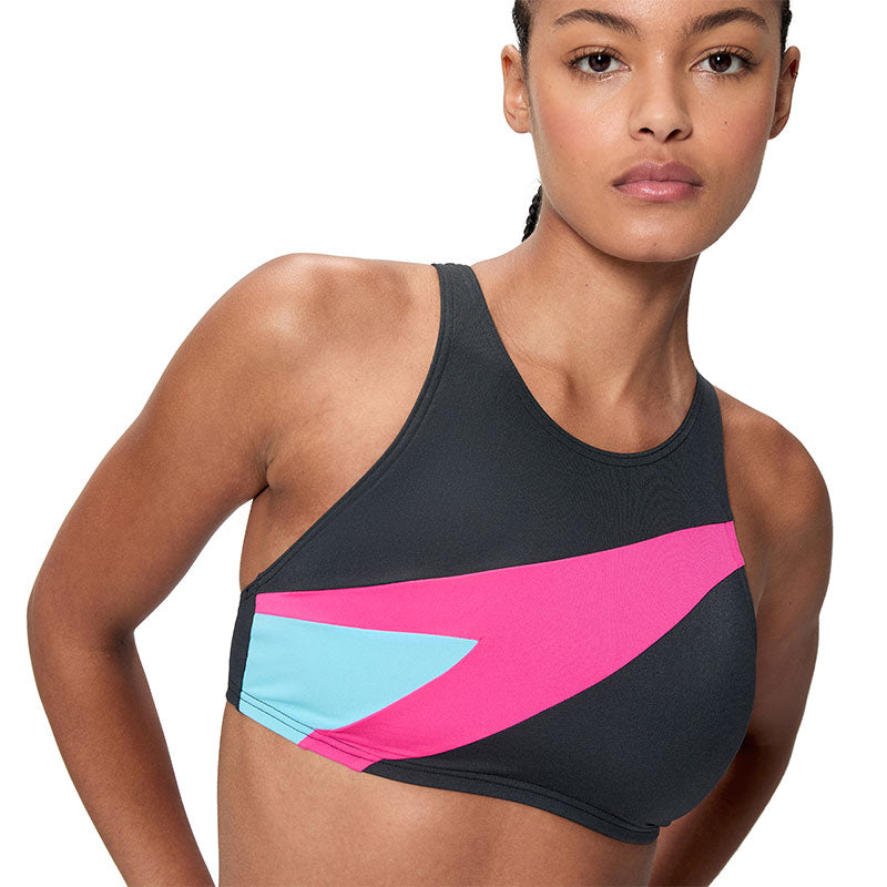 Speedo - Women's Hyperboom Butterfly Back Bikini Set - Anthracite/Margarita Pink