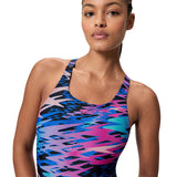 Speedo - Women's Hyperboom Print Medalist Swimsuit - Anthracite