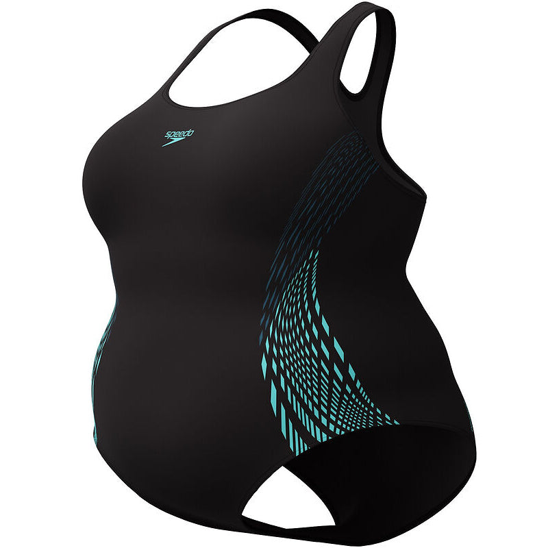 Speedo - Women's Placement Medalist+ Swimsuit - Black/Dark Teal