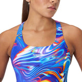 Speedo - Womens Placement Powerback Swimsuit - Cobalt Pop