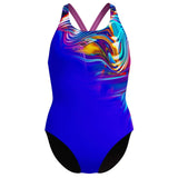 Speedo - Womens Placement Powerback Swimsuit - Cobalt Pop