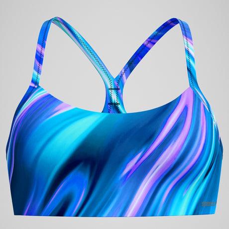 Speedo - Women's Printed Bikini Top - Blue/Teal
