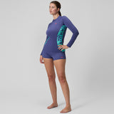Speedo - Women's Printed Long Sleeve Rash Top - Blue/Green