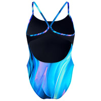 Speedo - Womens Printed Striking Racerback One Piece Swimsuit - Rapture Glow