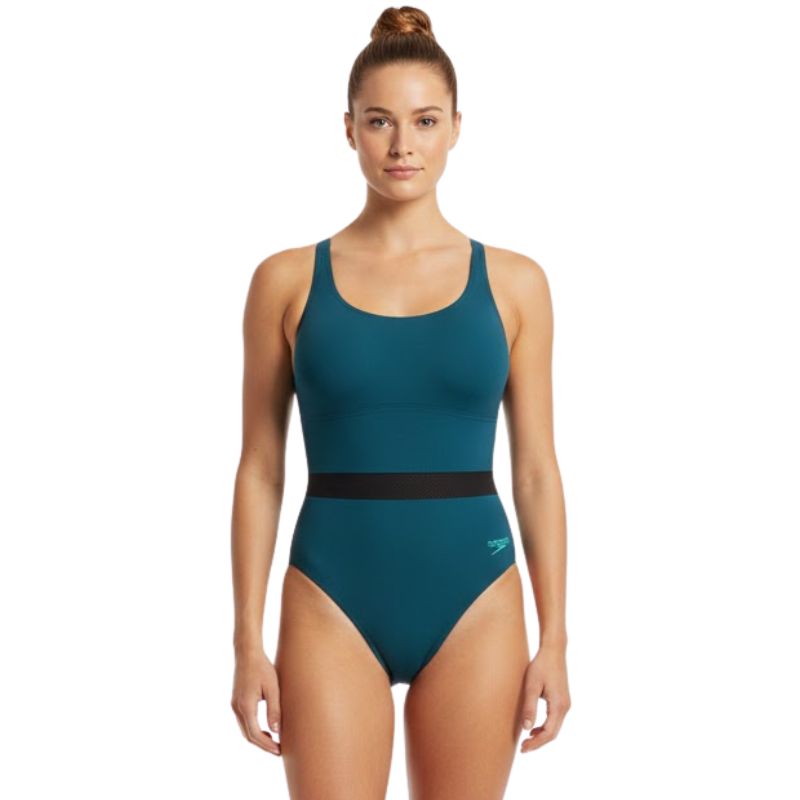 Speedo - Women's Shaping LuniaGlow Swimsuit - Dark Teal