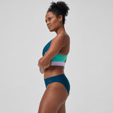 Speedo - Women's Solid Classic Bikini Bottom - Dark Teal