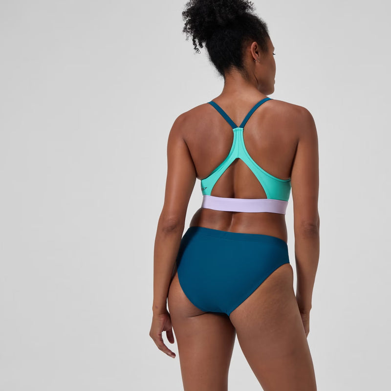 Speedo - Women's Solid Classic Bikini Bottom - Dark Teal