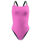 Speedo - Women's Solid Comfort V-Back Swimsuit - Orchid Shine