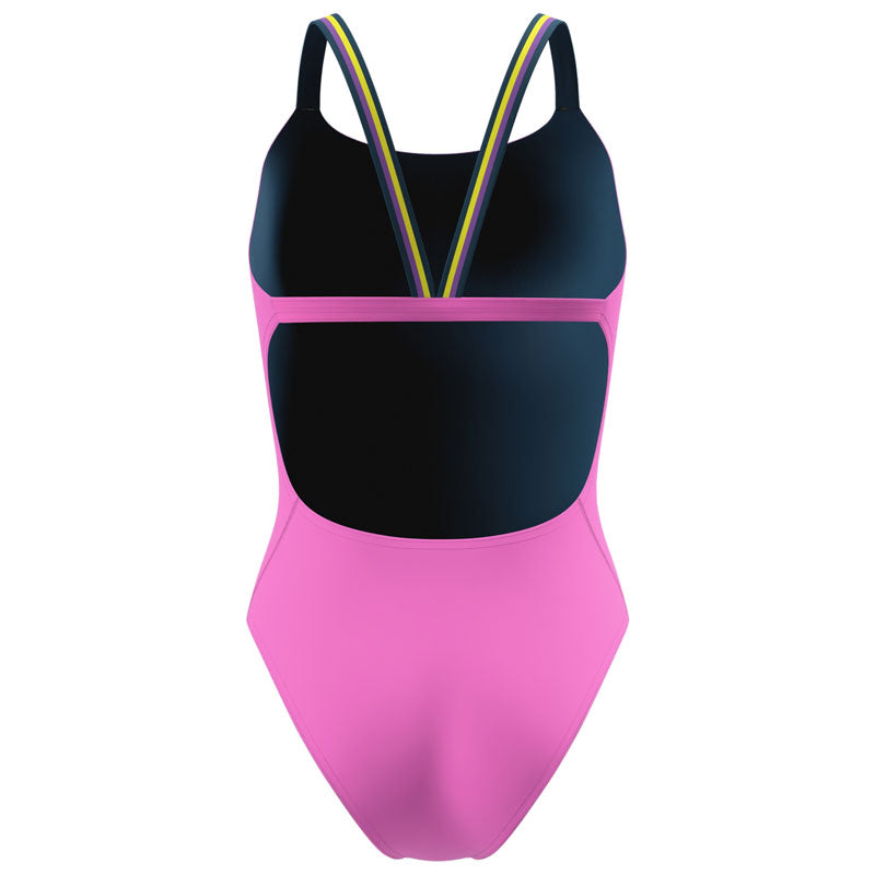 Speedo - Women's Solid Comfort V-Back Swimsuit - Orchid Shine