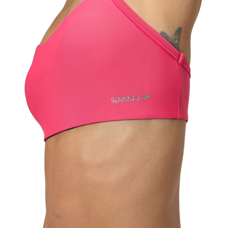 Speedo - Women's Solid Racerback Bikini Top - Dark Pink