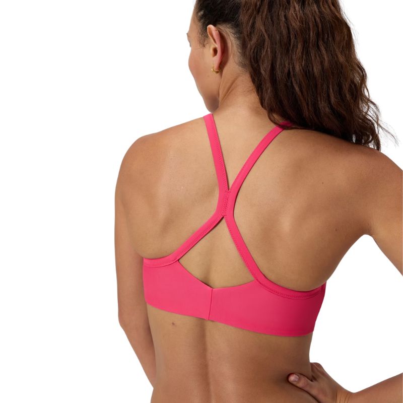 Speedo - Women's Solid Racerback Bikini Top - Dark Pink