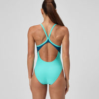 Speedo - Women's Solid Racerback Swimsuit - Turquoise