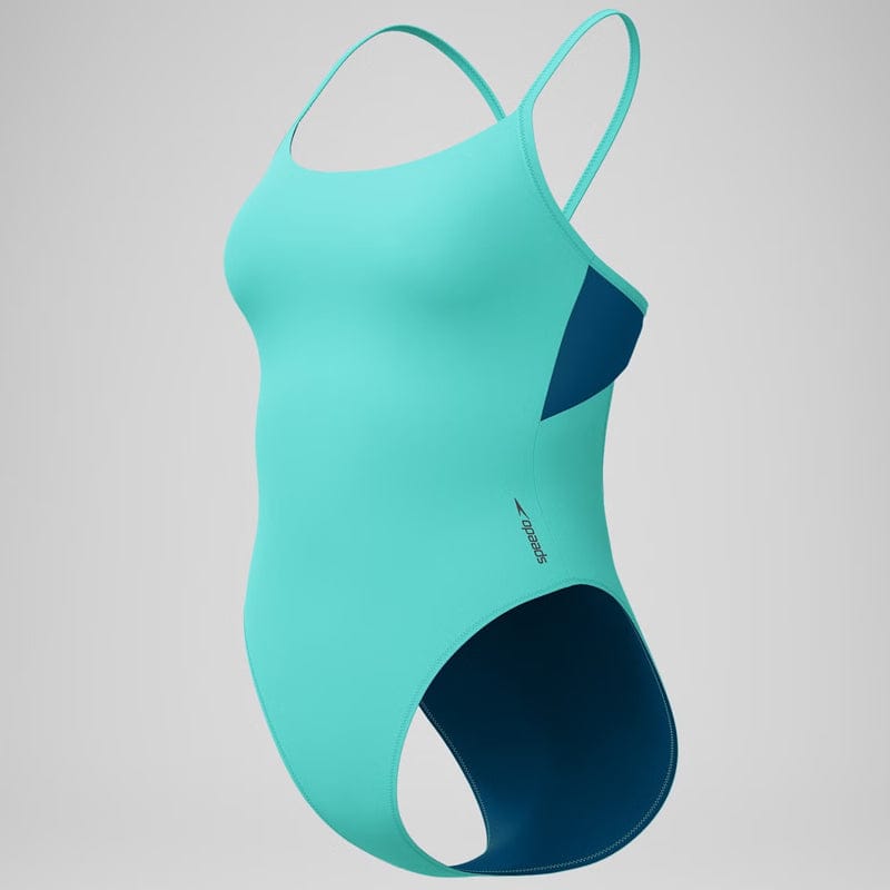 Speedo - Women's Solid Racerback Swimsuit - Turquoise