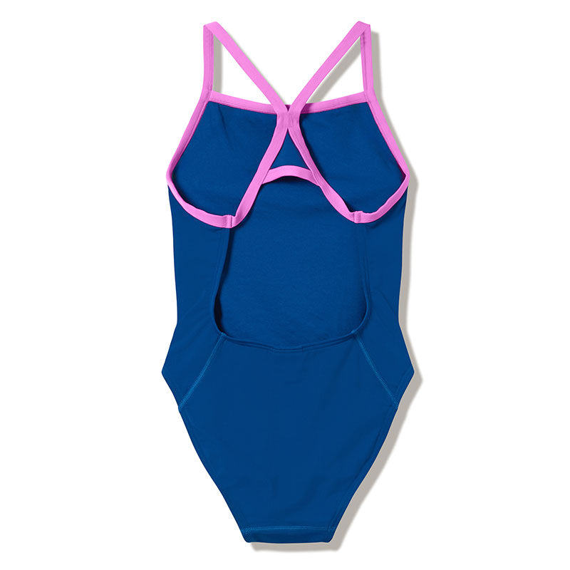Speedo - Women's Solid Turnback Swimsuit - Denim Teal