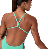 Speedo - Women's Solid V-Back 2.0 Swimsuit - Aqua Breeze