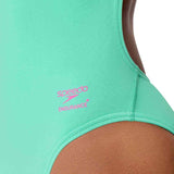 Speedo - Women's Solid V-Back 2.0 Swimsuit - Aqua Breeze