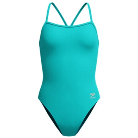 Speedo - Women's Solid V-Back 2.0 Swimsuit - Aqua Breeze