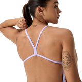 Speedo - Women's Solid V-Back 2.0 Swimsuit - Bright Lavender