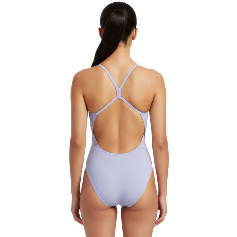 Speedo - Women's Solid V-Back 2.0 Swimsuit - Bright Lavender